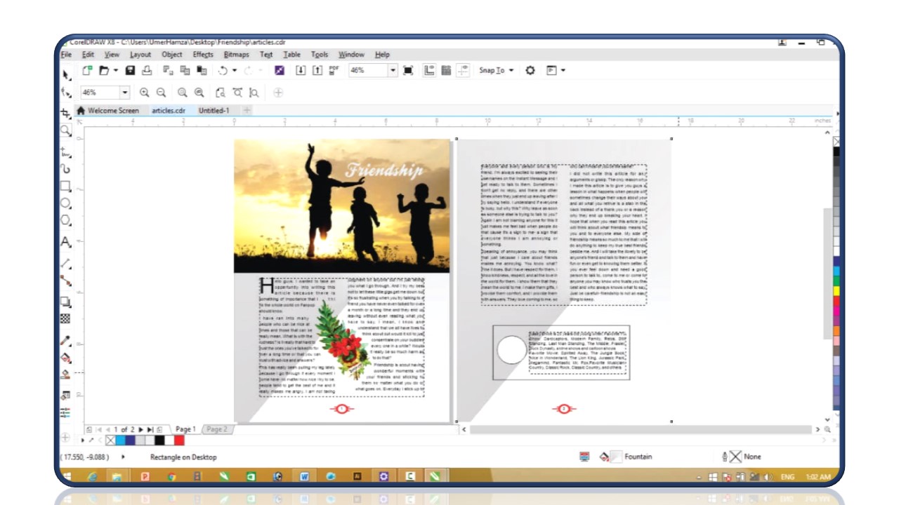 Newsletter Design in Coreldraw