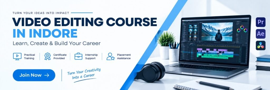 Alt Text: Video Editing Course in Indore with practical training